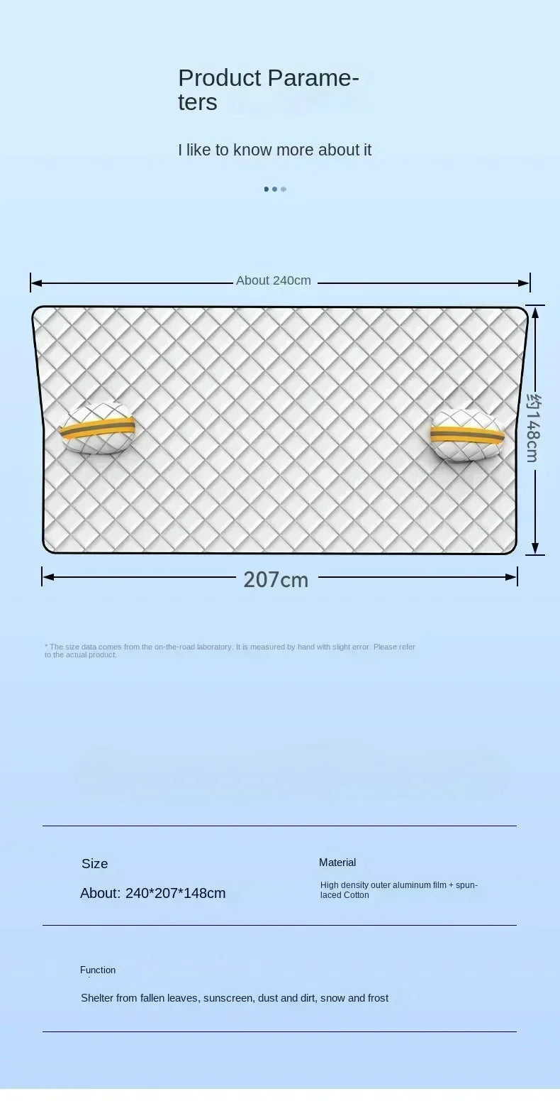 Universal Half Car Cover – Snow, Frost & Sun Shield