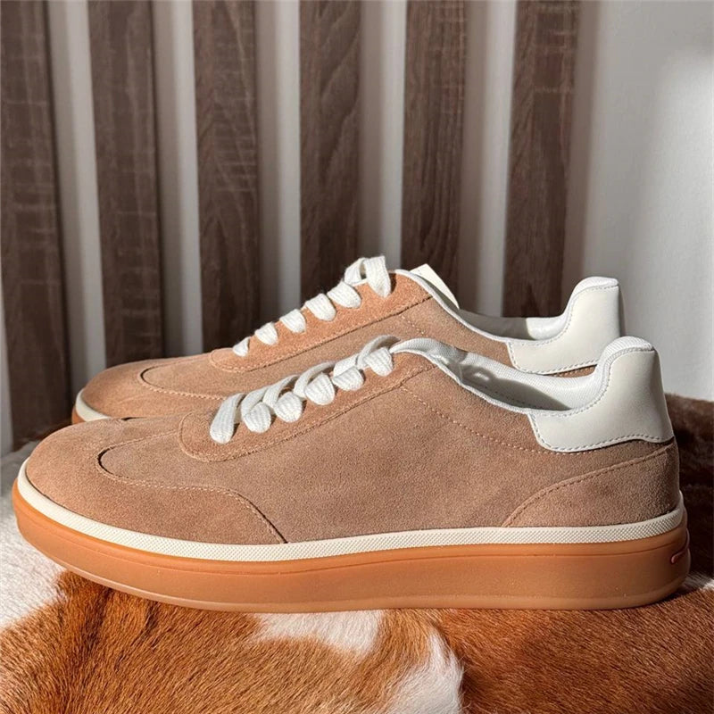 MORAZORA Women's Genuine Leather Platform Sneakers