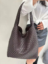 Shoulder bag Woven Bag for Women Europe and the United States popular PU leather soft fabric women underarm bag