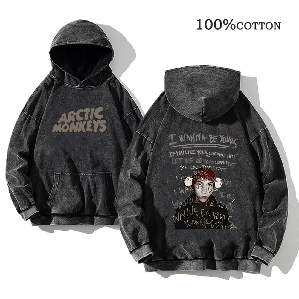 Retro Arctic Monkeys Printed Hoodie | Vintage Rock Streetwear