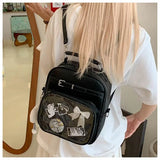 New Women Fashion Casual Backpack Preppy Style One Shoulder Crossbody Handbag Original Niche Design Girl Ulzzang Ita Bag