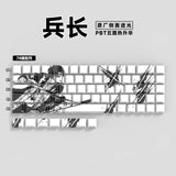Anime 74-Key Original Height Side-Engraved Transparent PBT Keycaps Compatible With 61/68 Keyboards Computer Office Accessories