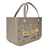 EVA Large Tote Bag Beach Storage 2 in 1 Waterproof Lightweight Travel Handbag for Women