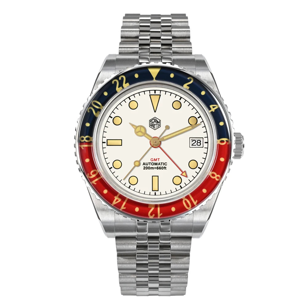 San Martin 40mm SN0005 GMT Automatic Watch | NH34