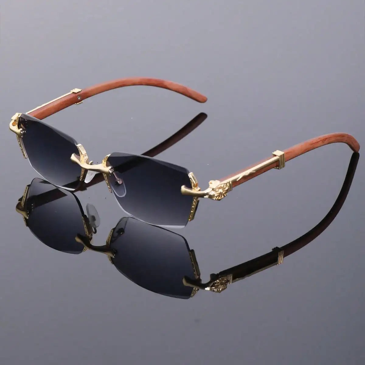 Rimless Cat Eye Sunglasses for Women | UV400 Protection