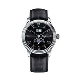 Sugess Moonphase Watch of Men 40mm Automatic Mechanical Wristwatches Seagul ST2528 Movement Stainless Steel Blue Sandstone Dial