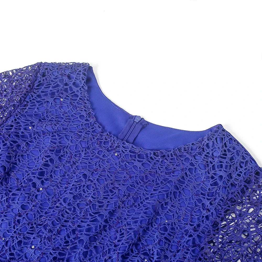 Elegant African Lace Wedding Gown