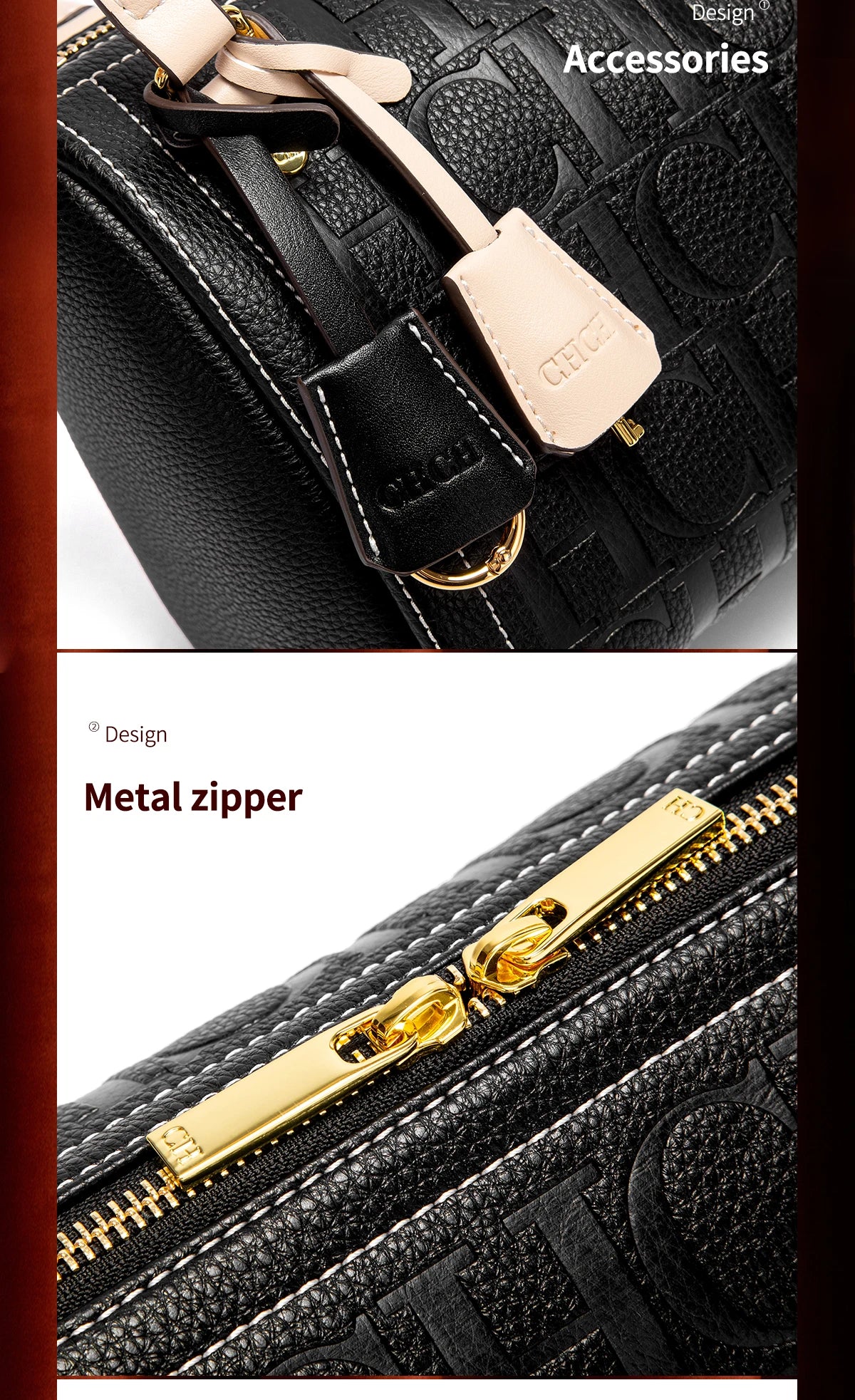 Fashion Classic Women's Boston Bag Autumn Winter New Collection 2025 Letter Design Shoulder Bag Texture Shoulder Bag