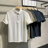 Men's Ice Silk Polo Shirt – Breathable Smart Casual Tee