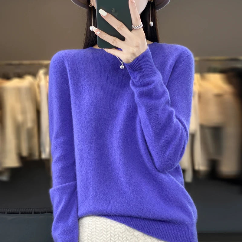 Women's Merino Wool Crew Neck Sweater