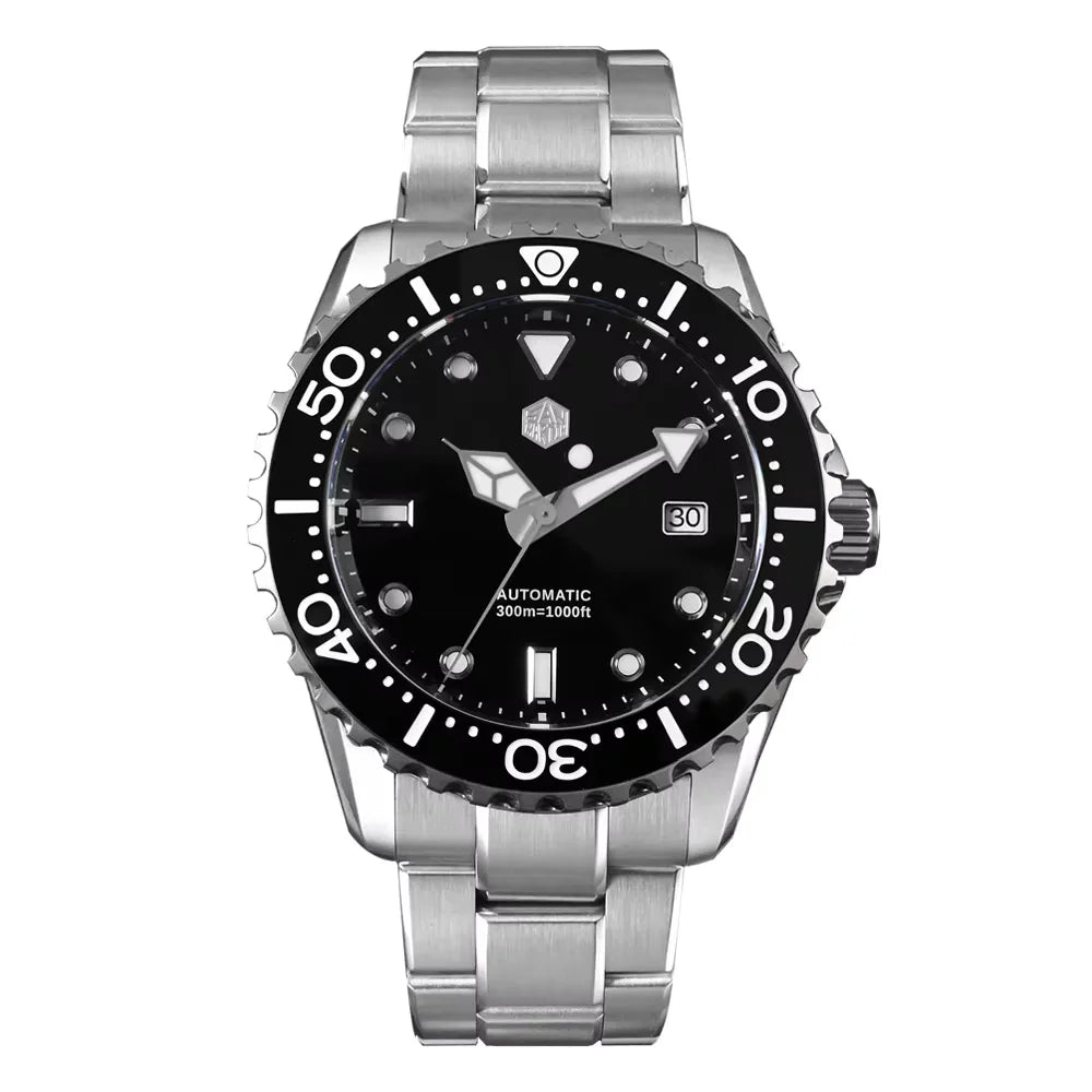 San Martin New 40-44mm Luxury Men's Diver Watch Classic High Quality NH35 YN55 Automatic Mechanical Sapphire BGW-X1 20Bar SN0009