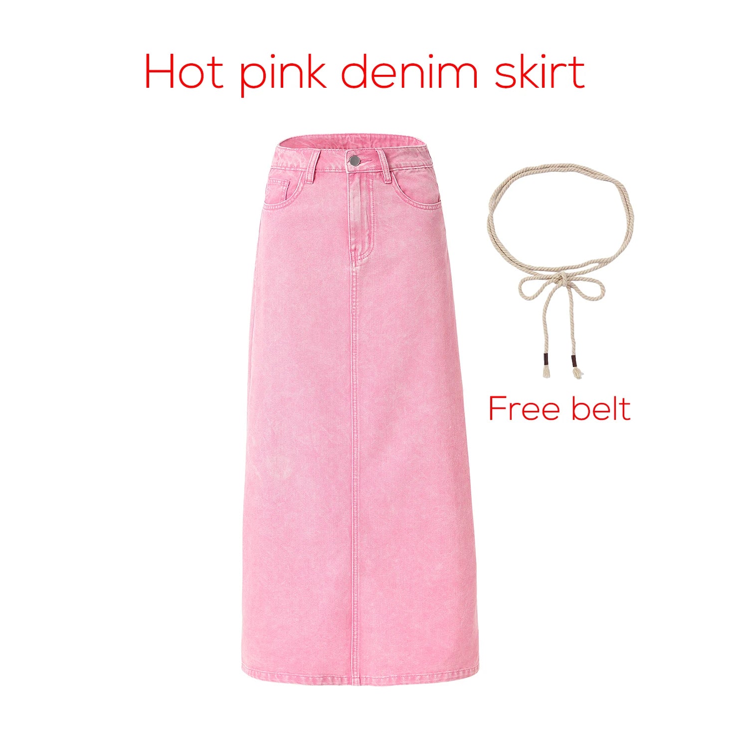 Women's Cotton Denim Midi Skirt | Spring 2026