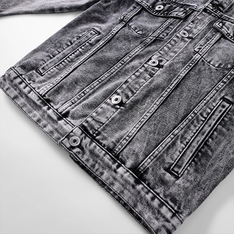 Washed Heavyweight Denim Jacket – Vintage Workwear