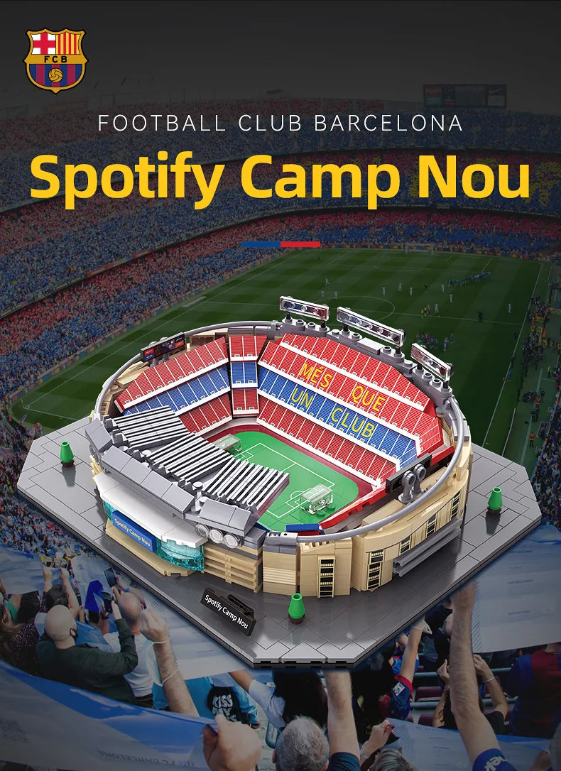 CaDA Camp Nou (Barcelona FC) Stadium Building Block Set / 728 Pieces / Collector's Item for Football Fans & Block Enthusiasts