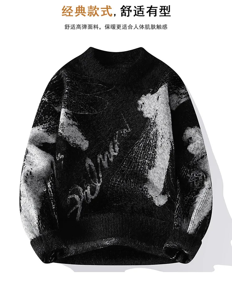 Men's Thick Crew Neck Winter Sweater