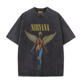 Nirvana In Utero Washed Cotton Oversized T-Shirt — Retro Y2K Streetwear Tee