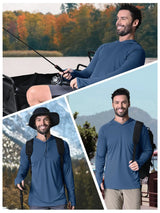 TACVASEN Men's Quick-Dry Long Sleeve Hooded T-Shirt