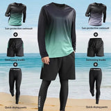 Men’s Quick-Dry Long-Sleeve Swim Set