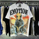 MIXED EMOTION Oversized Cotton Rhinestone T-Shirt