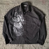Men’s Y2K Gothic Skull Graphic Shirt