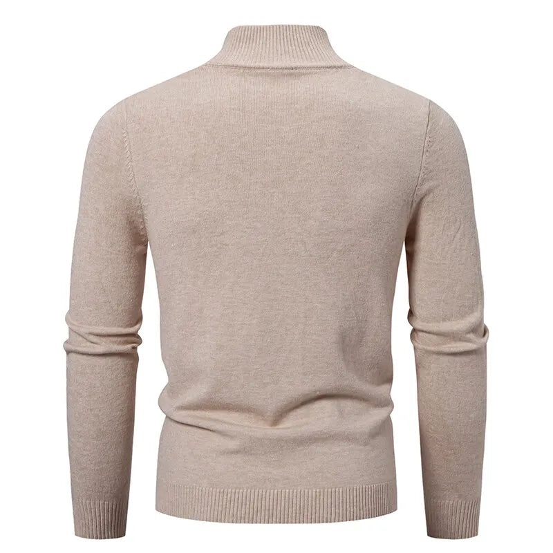 Slim Fit Zipper Cardigan – Premium USA-Made Knit Sweater