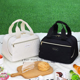 Portable Lunch Bag for OL Women Thermal Insulated Lunch Box Tote Cooler Handbag Waterproof Bento Pouch Office Food Shoulder Bags