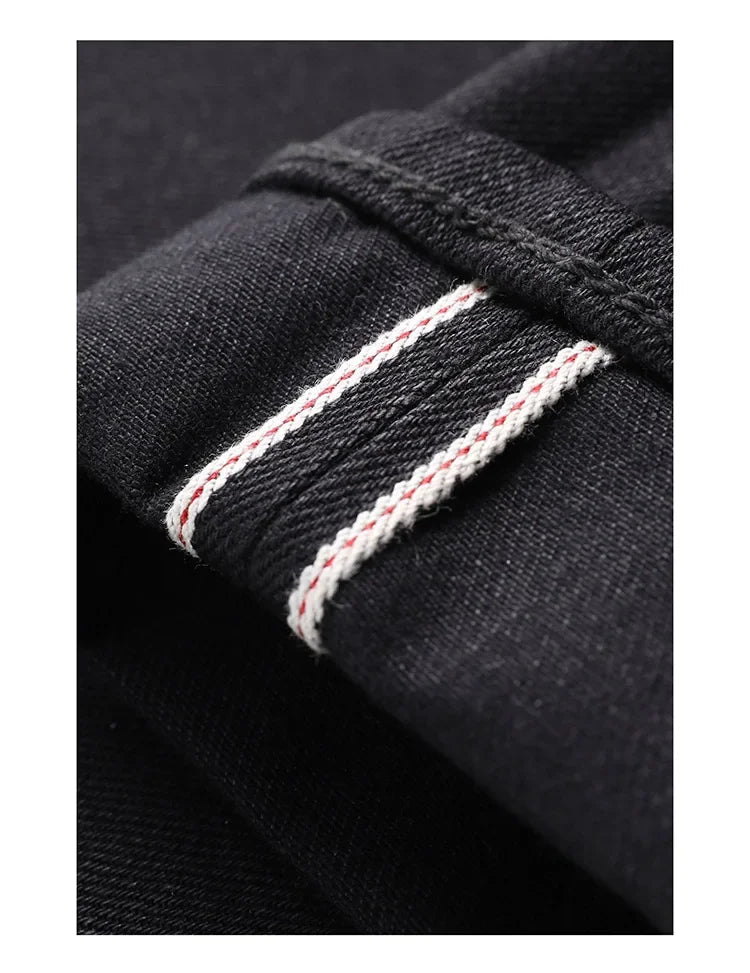 Red Tornado Black Selvedge Denim Relaxed Fit Jeans – 14.5oz