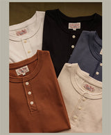 Heavyweight Cotton Henley Tee – Vintage Everyday Essential