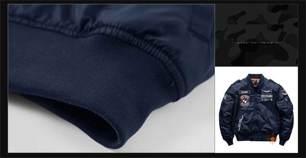 Men's MA-1 Flight Bomber Jacket | Classic Military Cargo Style Coat