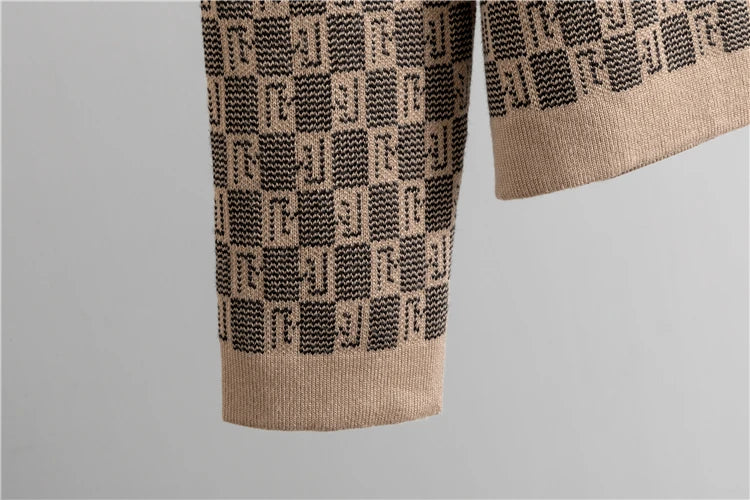 Elegant 3-Piece Geometric Knit Set – USA Made Quality