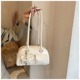 Fashionable Underarm Bow Bag for Women 2024 Korean Edition New Simple Leisure Pillow Bag Trendy Versatile Shoulder Bag
