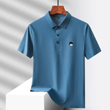 Men's Ice Silk Golf Polo Shirt – 10 Colors, M to 5XL