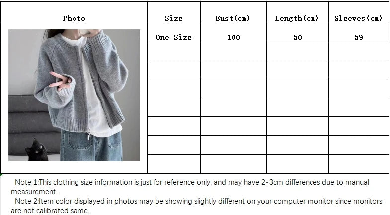 Women's Chic Knit Zip-Up Cardigan | Soft Fall & Winter Jacket