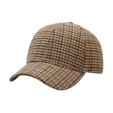Unisex Checkered Baseball Cap with Adjustable Strap