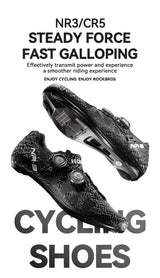 ROCKBROS Professional Cycling Shoes Knob Buckle Fastening Road Bike Self-Locking Shoes Bicycle SPD Cleats Shoes Cycling Footwear