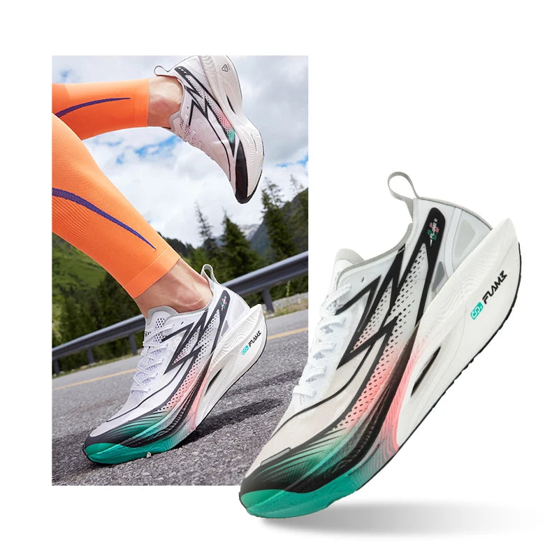 361 Degrees Flame 3.5 Men Running Shoes Carbon Plate Racing Marathon Professional Cushioning Anti-slip Male Sneaker 672512215F