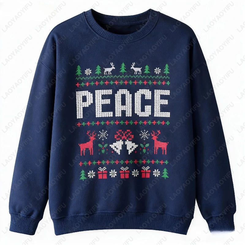 Playful Matching Couples Christmas Hoodie