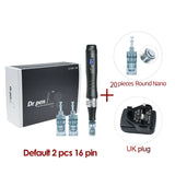 Dr pen Ultima M8 With 22 Cartridge Wireless MTS Derma Microneedle Pen Kit Professionals Use Beauty Machine Needle length 0.25 mm