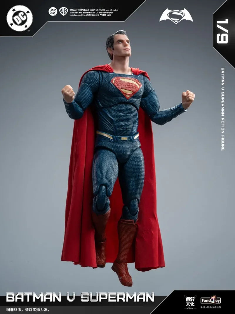 In Stock Fondjoy Batman VS Superman 1:9 Scale Action Figure Set DC Comics Movie Authentic Interchangeable Heads Boys Gifts Model