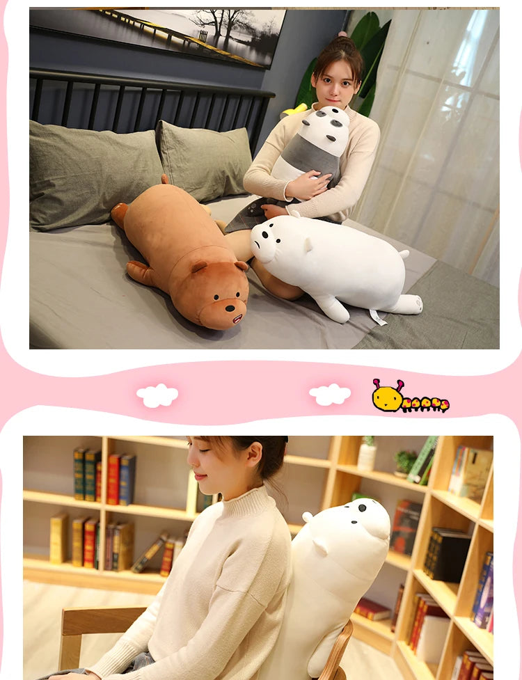 We Bare Bears Plush Trio – Grizzly, Panda & Ice Bear