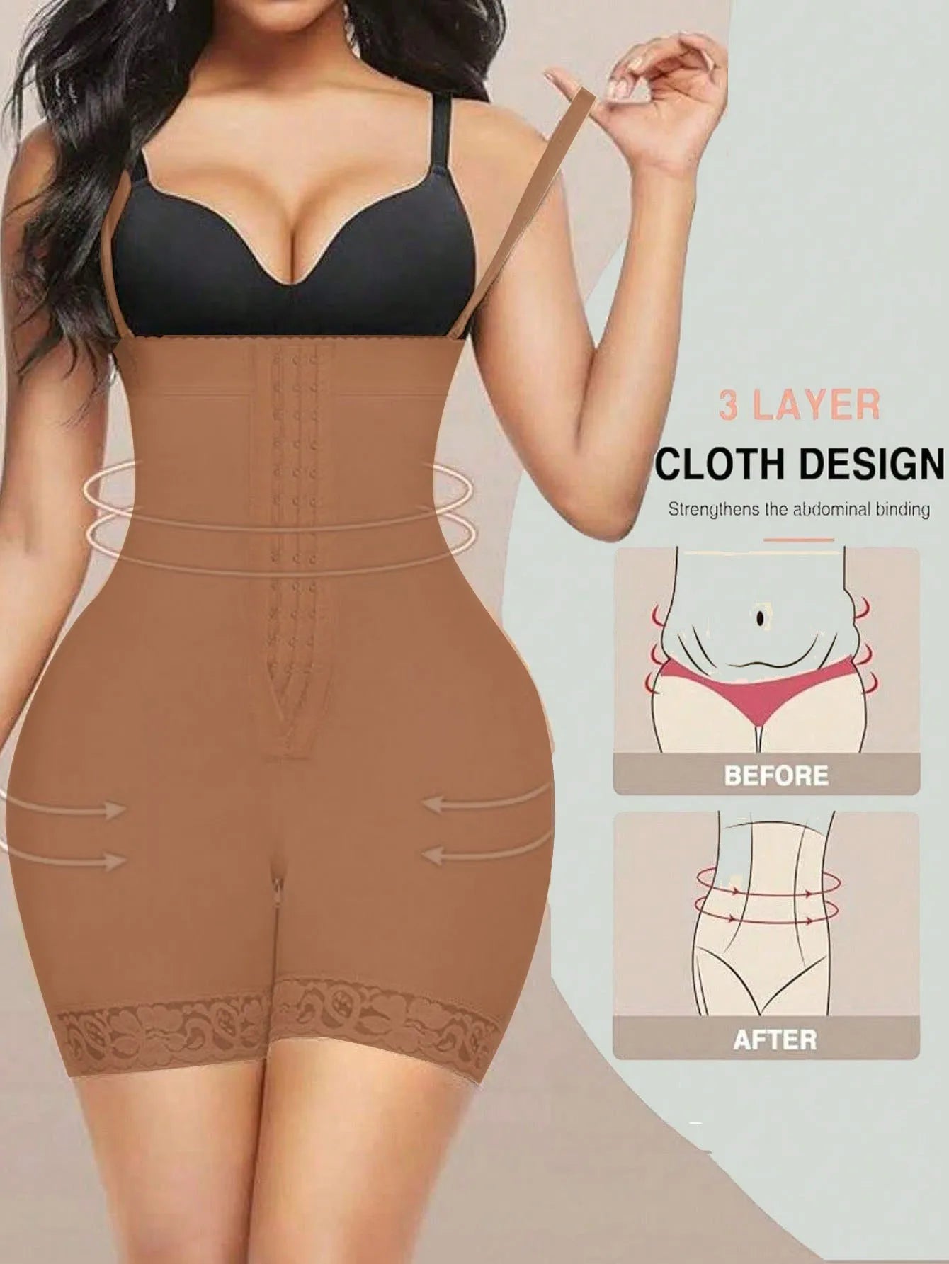 FeelinGirl Women’s Tummy Control Faja – Post-Surgery Compression Body Shaper