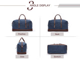 Original Canvas Leather Men Travel Bags Carry on Luggage Bags Men Duffel Bags Travel Tote Large Weekend Bag Overnight