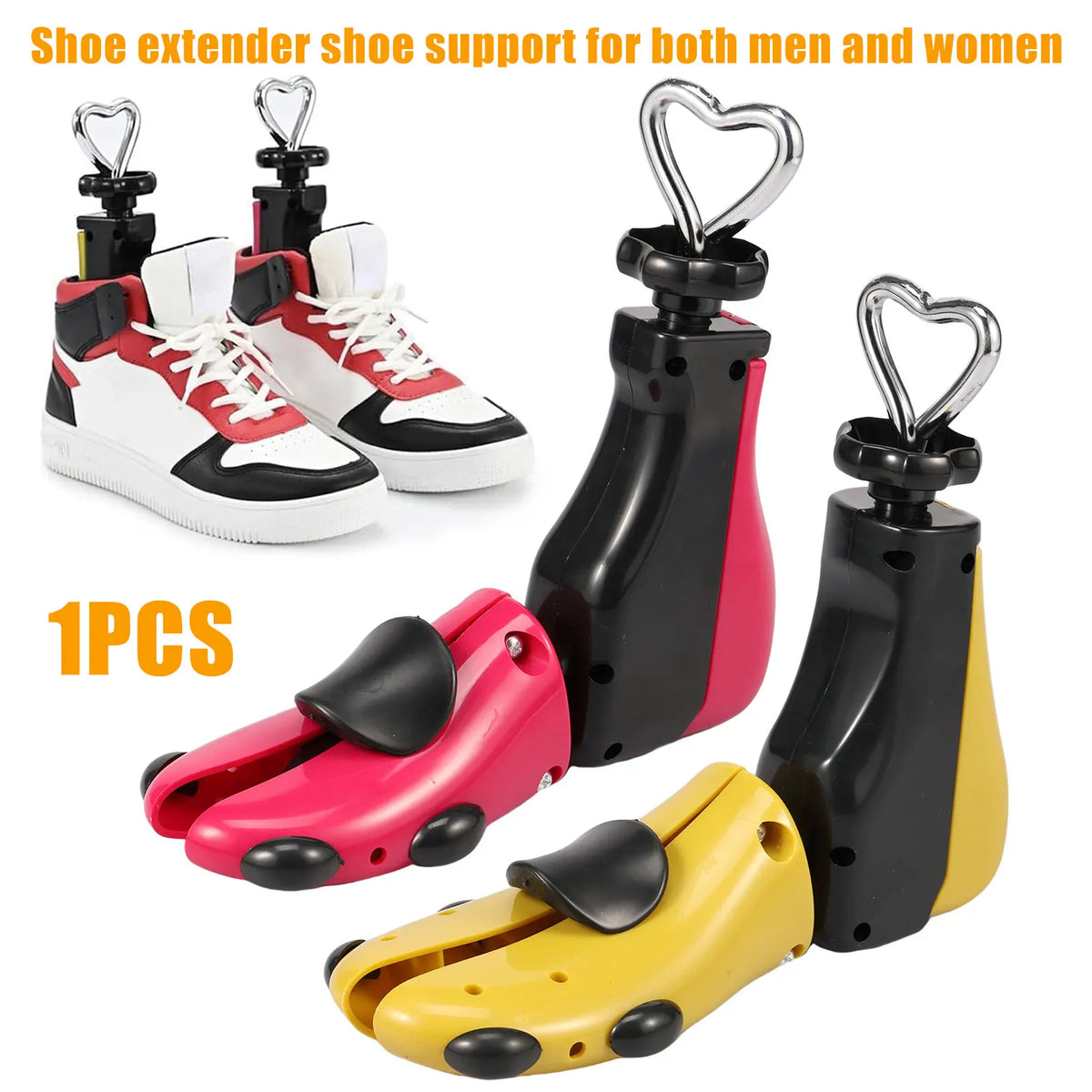 1/2Pcs Universal Shoe Stretcher Adjustable Boot Stretcher PC Sneaker Shoe Widener with Steel Shaft for Men and Women