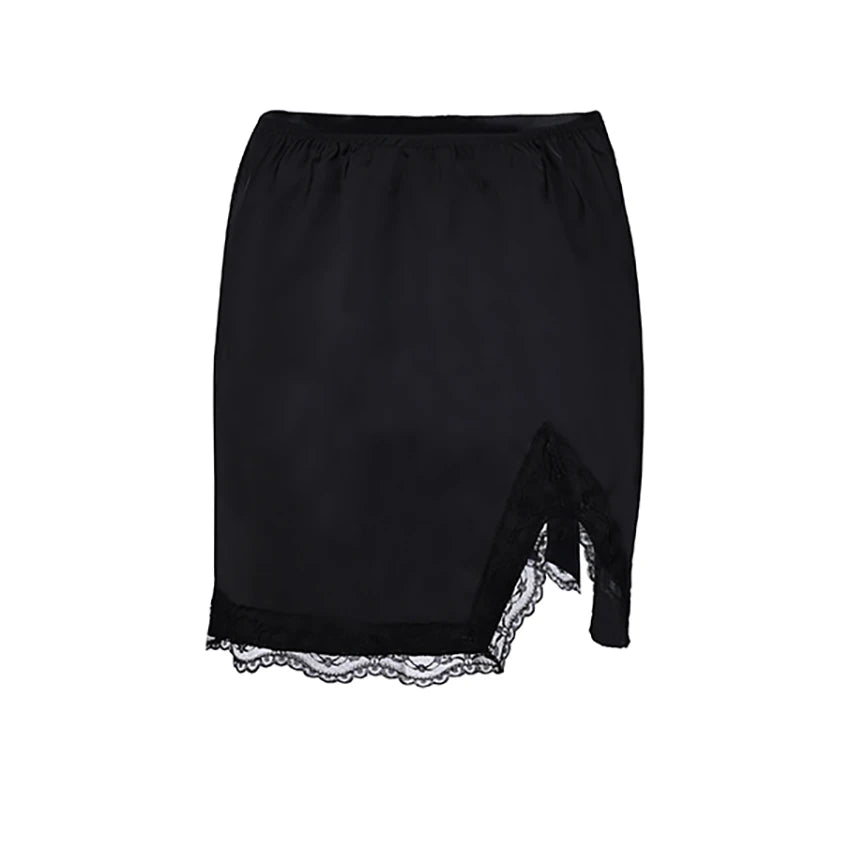 Elegant High-Waist Satin Mini Pencil Skirt