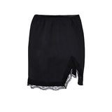 Elegant High-Waist Satin Mini Pencil Skirt