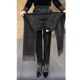 Women's Wide Leg High Waist Stretch Denim Jeans