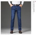 Men's Classic Straight-Leg Denim Jeans | Blue & Black