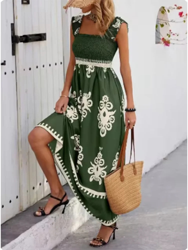 Square Collar Summer Sundress