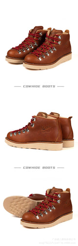 LAGIES cow leather Hiking shoes walking boots men Goodyear shoes trendy casual ankle shoes walking trekking outdoor sneakers