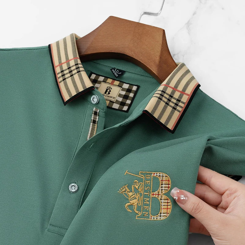 Men's Embroidered Polo Shirt – Breathable Summer Style